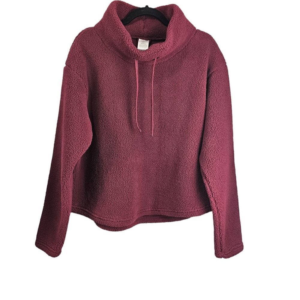💥340 Serra Cowl Neck Pull Over Sherpa Fleece Sweatshirt